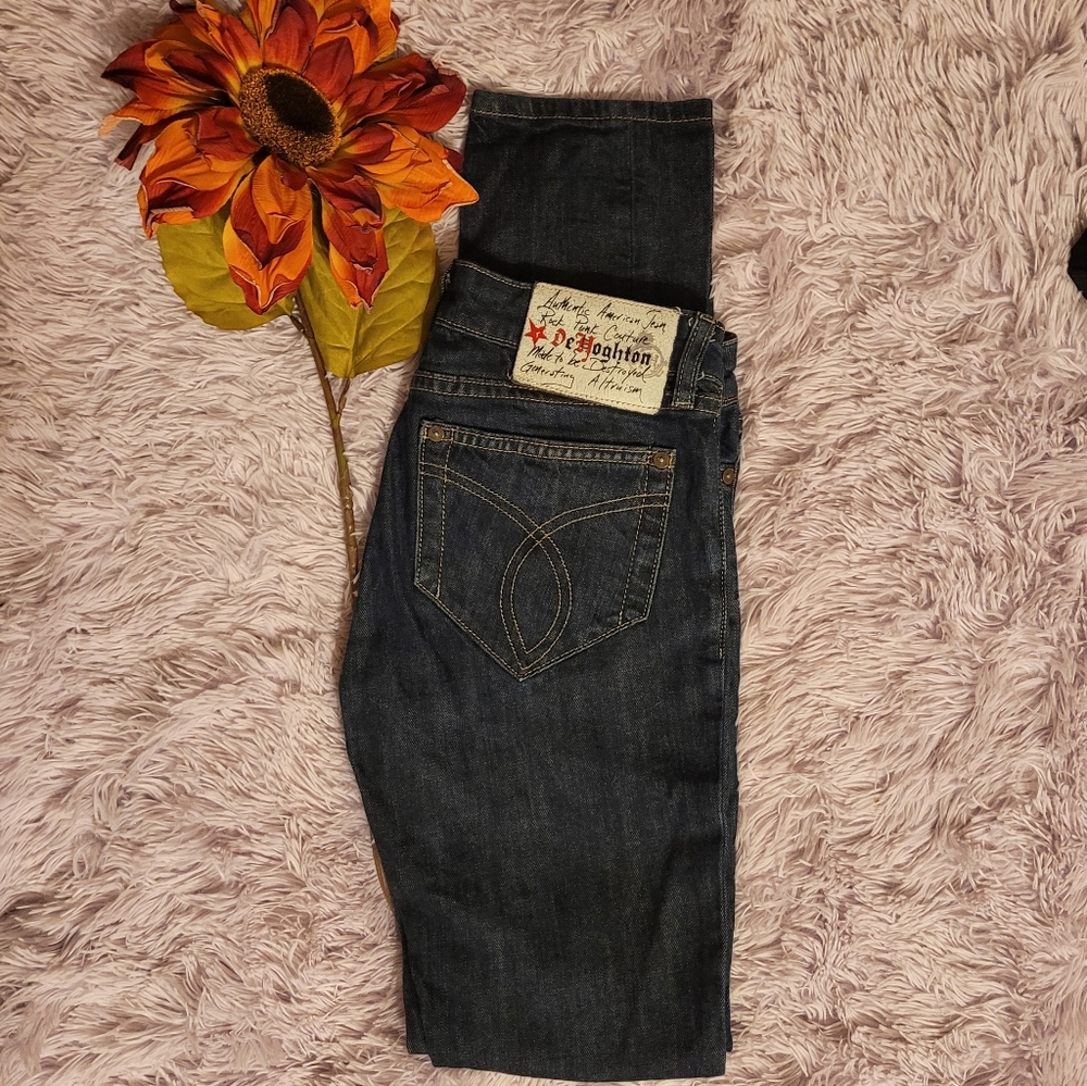 Vintage DeHoghton Rock Punk Couture Dark Wash Skinny Jeans